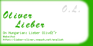 oliver lieber business card